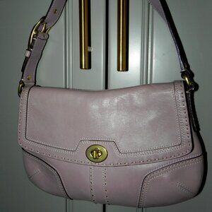 COACH LT Ed Hamptons Stitched Lilac Small Demi Flap Hobo Bag Purse Style#11542.